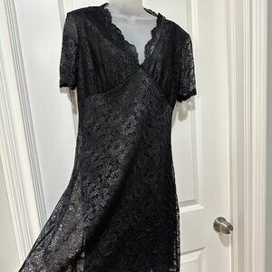 New Bisou Bisou Black Lace Fit and Flare Dress Size 12 (NWOT)